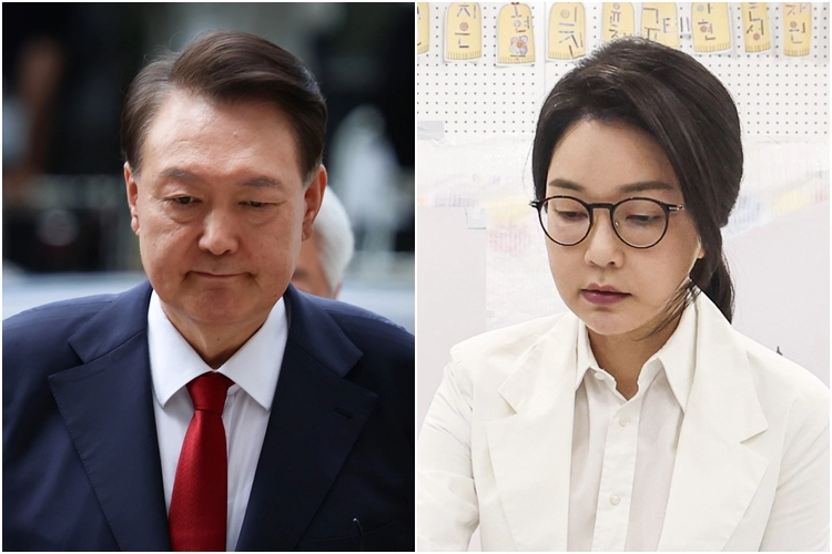윤석열 전 대통령(왼쪽)과 김건희 여사