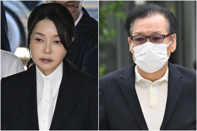 김건희 여사(왼쪽)와 '건진법사' 전성배 씨