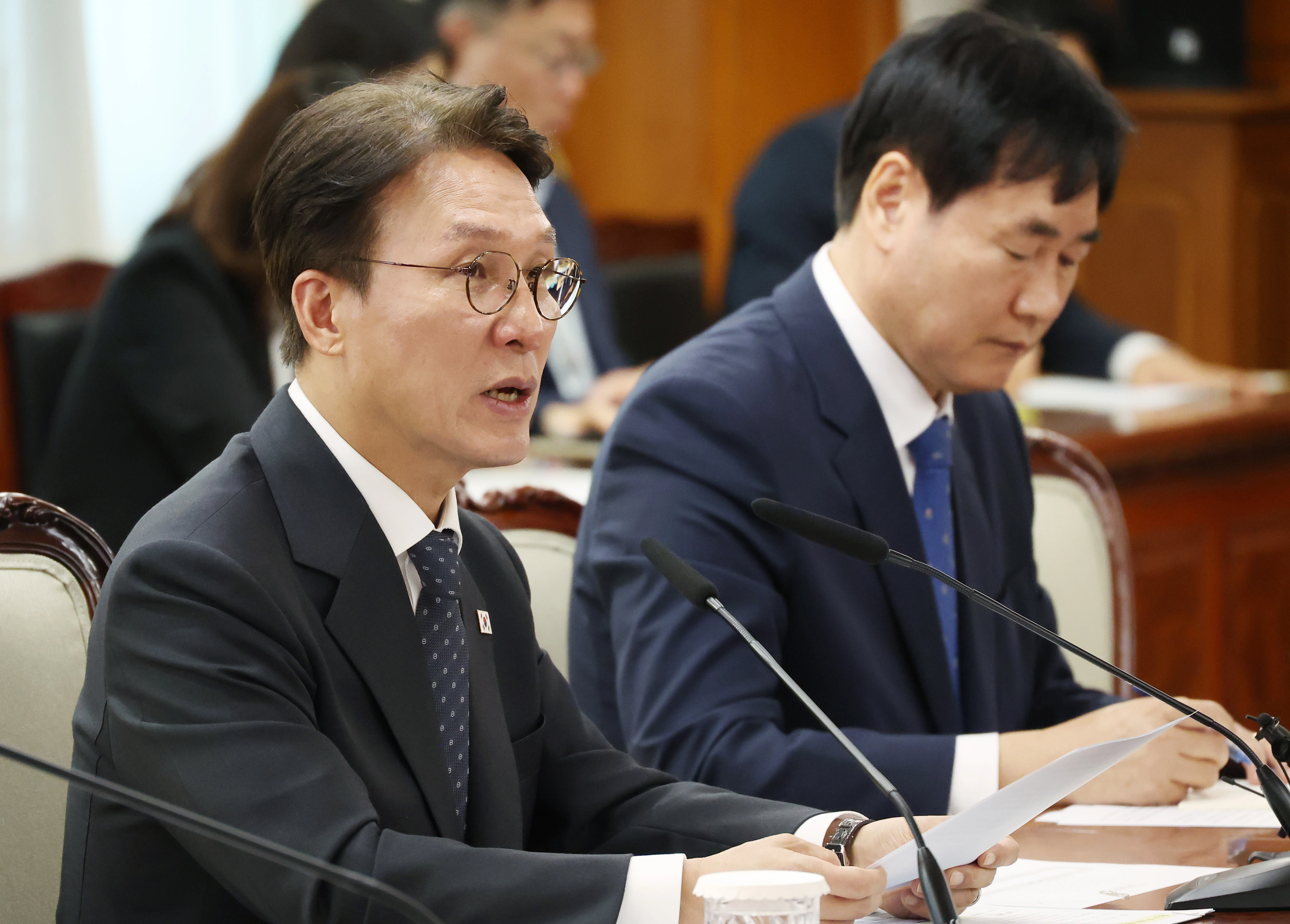 김민석 국무총리가 22일 정부서울청사에서 열린 통신사 및 금융사 해킹사고 관련 긴급 현안 점검회의에서 발언하고 있다. 2025.9.22 h