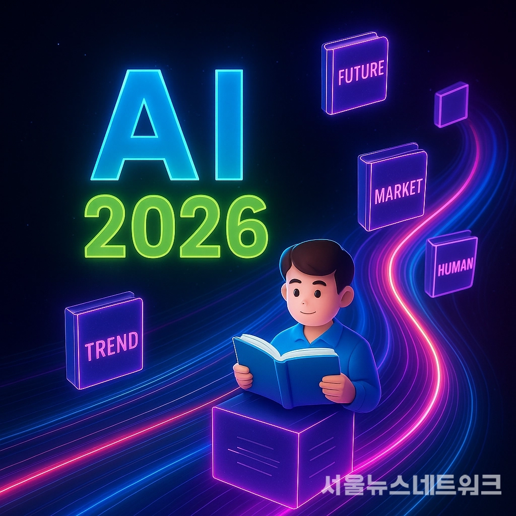 매년 이맘때쯤 ‘내년 키워드’를 제시하는 책들이 주목받지만, 올해는 특히 ‘AI(인공지능)’이 압도적인 키워드로 부상했다. / Chat GPT 제작 이미지 