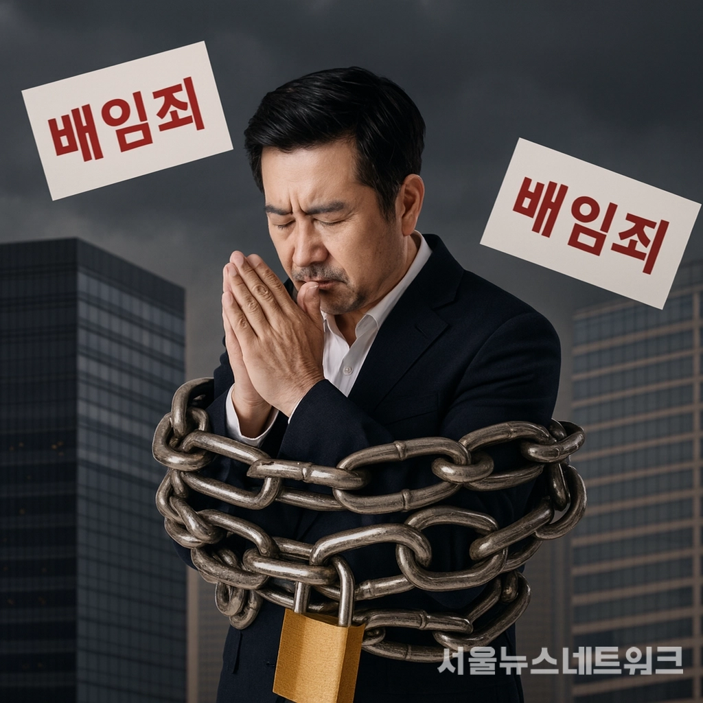 정상적인 경영 판단까지 ‘배임’으로 엮이는 경우가 생기면서 기업인을 옥죄는 족쇄와 같은 존재로 불안감을 호소해 왔다. /ⓒ Chat GPT 제작 이미지 