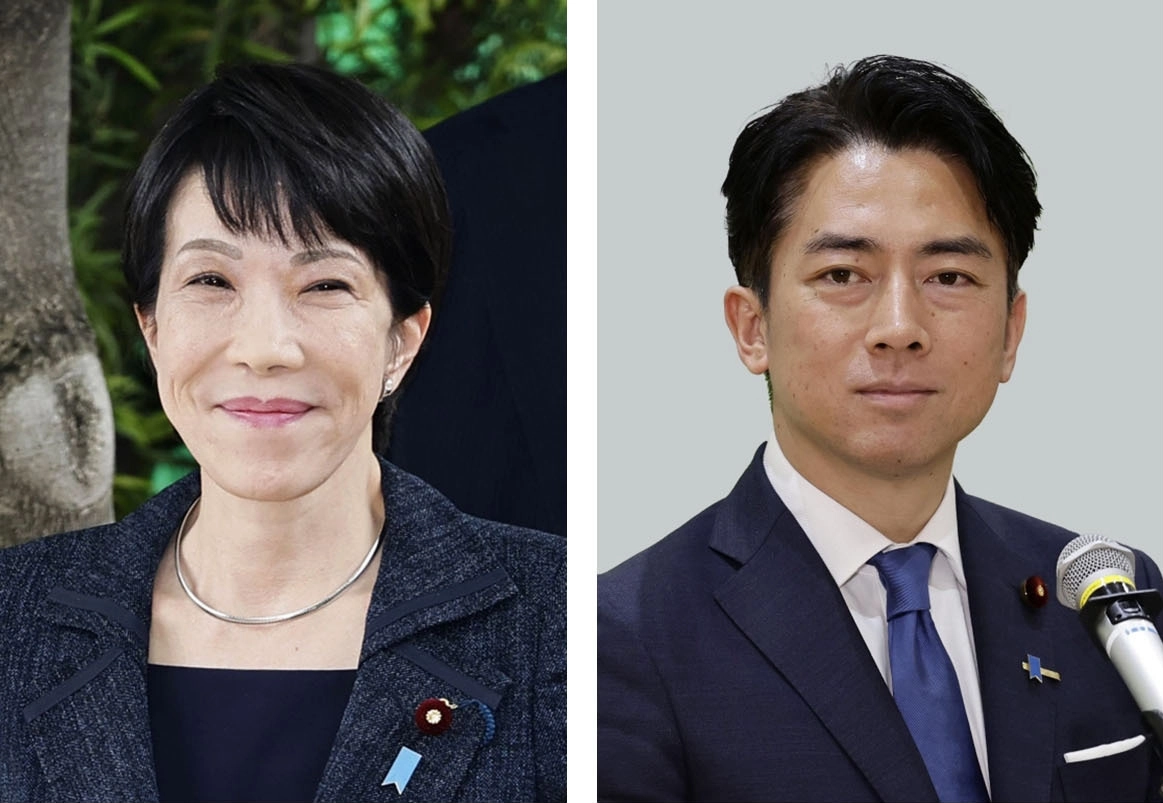 다카이치 전 경제안보담당상과 고이즈미 농림수산상