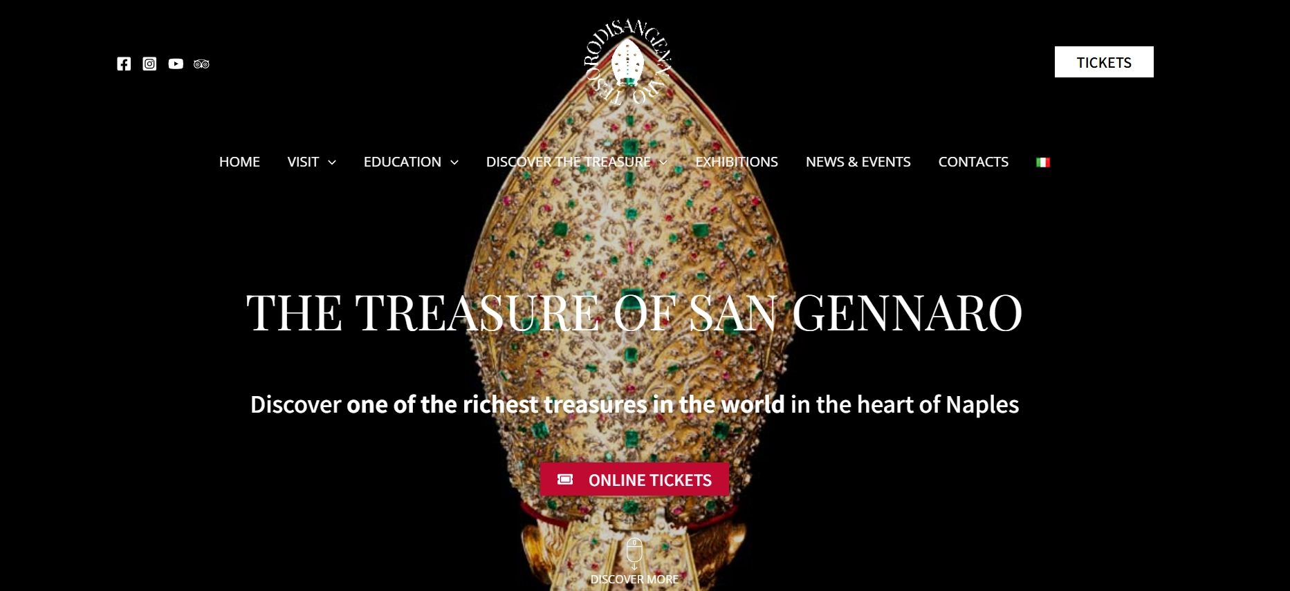 이탈리아 나폴리의 ‘산 제나로의 보물(San Gennaro Treasure)’ 미술관은 ‘보석의 법과학적 지문(forensic fingerprint)’ 기술을 도입하며 미술품 보안의 새로운 기준을 세우고 있다. / ⓒSan Gennaro Treasure 홈페이지 갈무리 