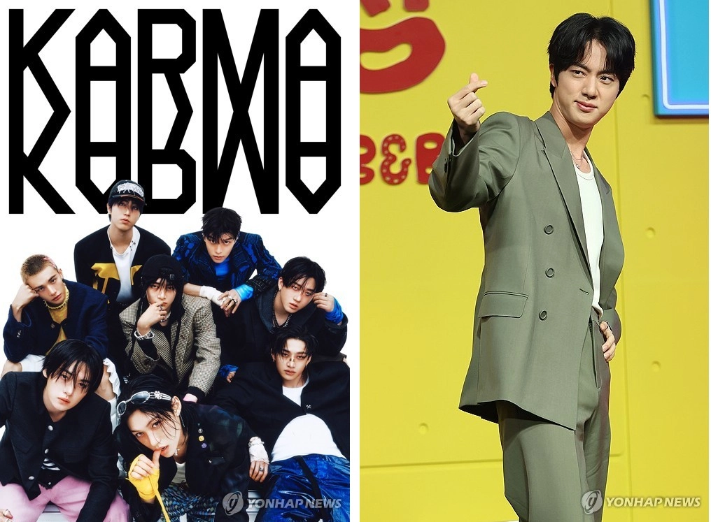 그룹 스트레이 키즈(좌)와 방탄소년단(BTS) 진 [JYP엔터테인먼트 제공·