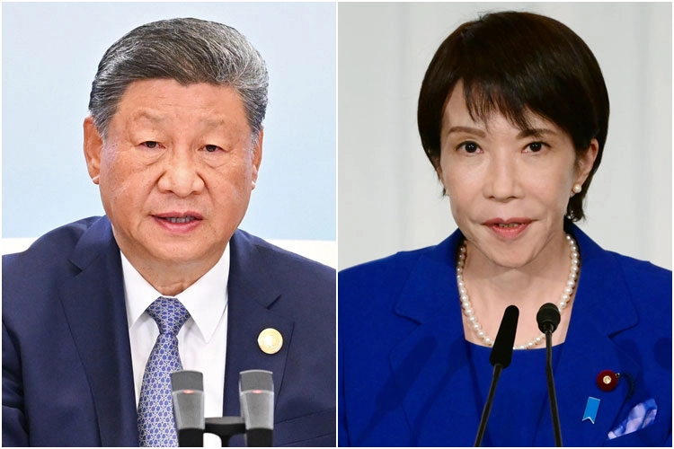 시진핑 중국 국가주석(왼쪽)과 다카이치 사나에 일본 총리