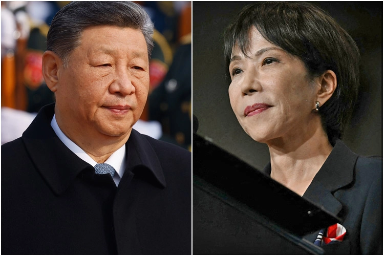 시진핑 중국 국가주석(왼쪽)과 다카이치 사나에 일본 총리