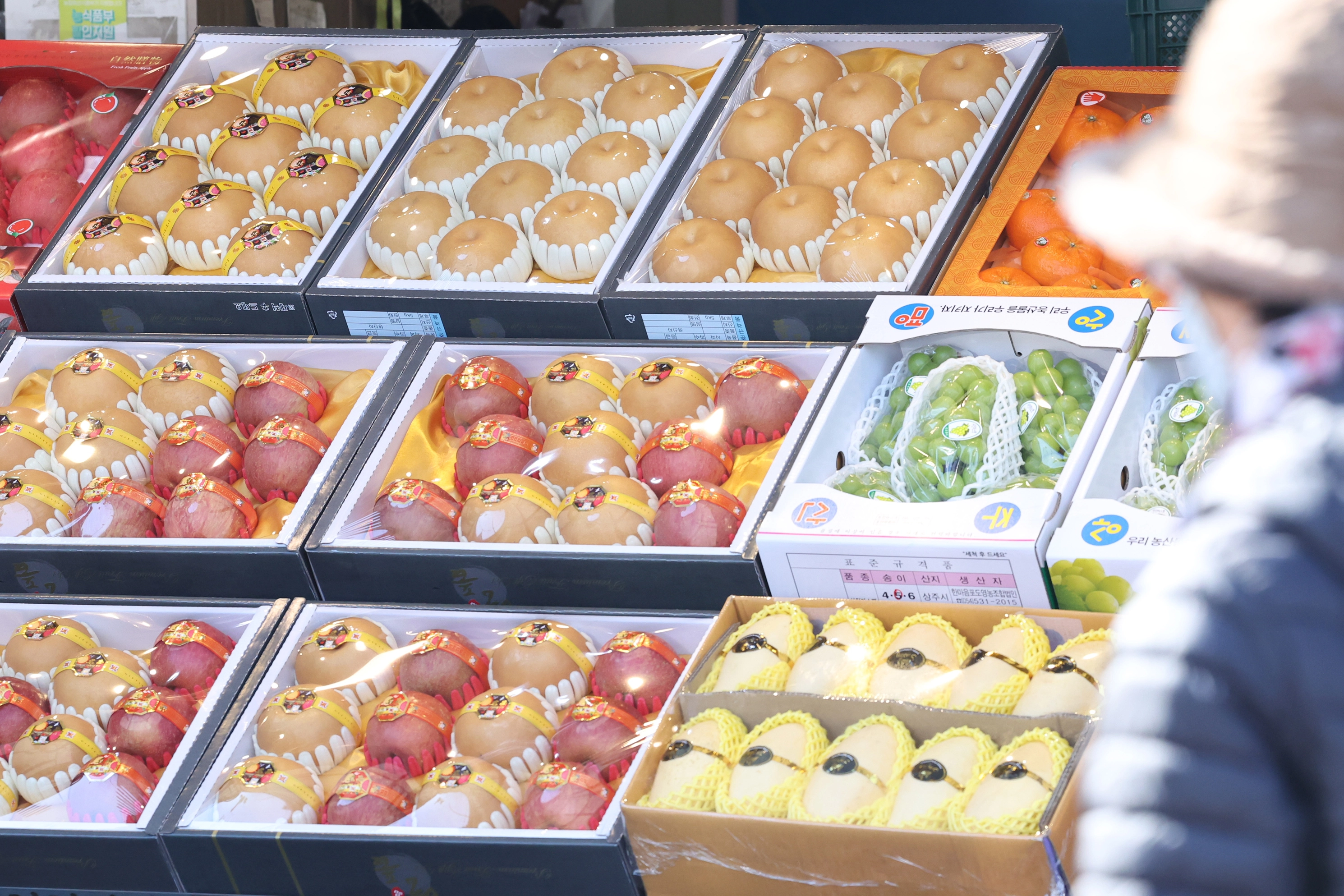 = 설 명절을 앞둔 27일 서울의 한 전통시장에서 시민들이 장을 보고 있다. 이날 구윤철 부총리 겸 재정경제부 장관은 설 민생안정 대책과 관련, "할인 지원을 최대한 확대해 고등어 등 성수품에 대해서는 최대 50%까지 할인이 되도록 하겠다"고 밝혔다. 2026.1.27