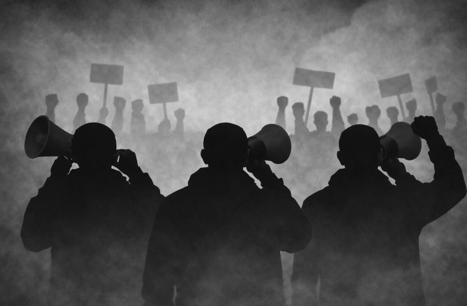 의료 과실은 없었다. 하지만 유가족은 받아들이지 않았다. 시위꾼들을 고용해 병원을 압박하기 시작했다./ ⓒ Chat GPT 생성 이미지 