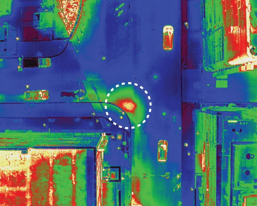 드론을 활용한 열수송관 점검 [성남시 제공]
