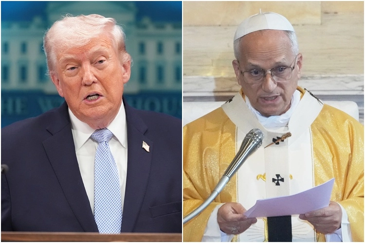 트럼프 미국 대통령(왼쪽)과 교황 레오 14세