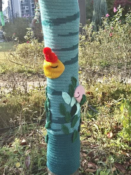 오는 11월 8일 위례호수공원 나무에 전시될 트리니팅 작품