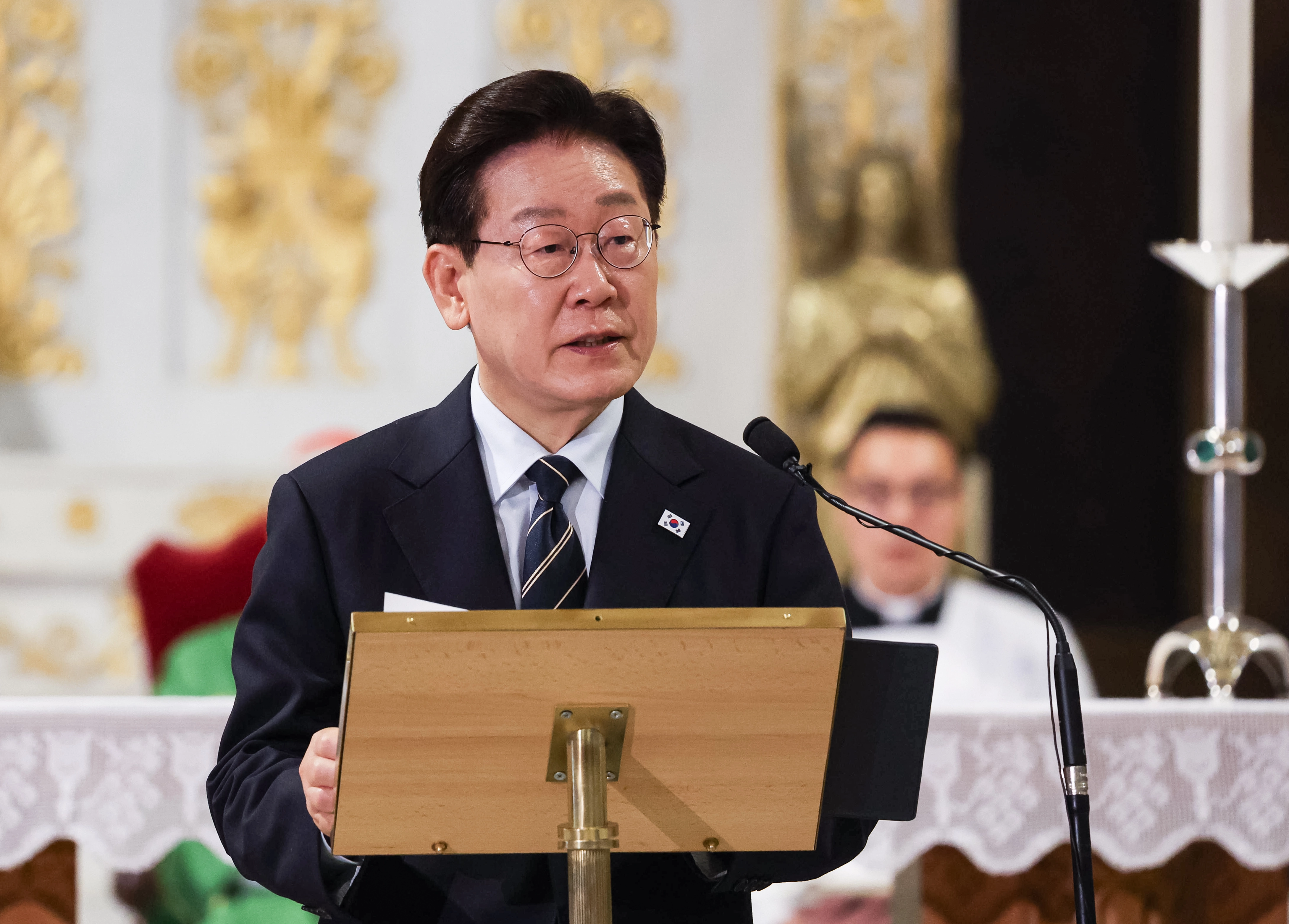이재명 대통령, '평화와 연대를 위한 특별미사' 기념 연설